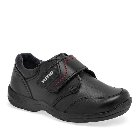 Yuyin Zapato Escolar Negro de Piel para Niño