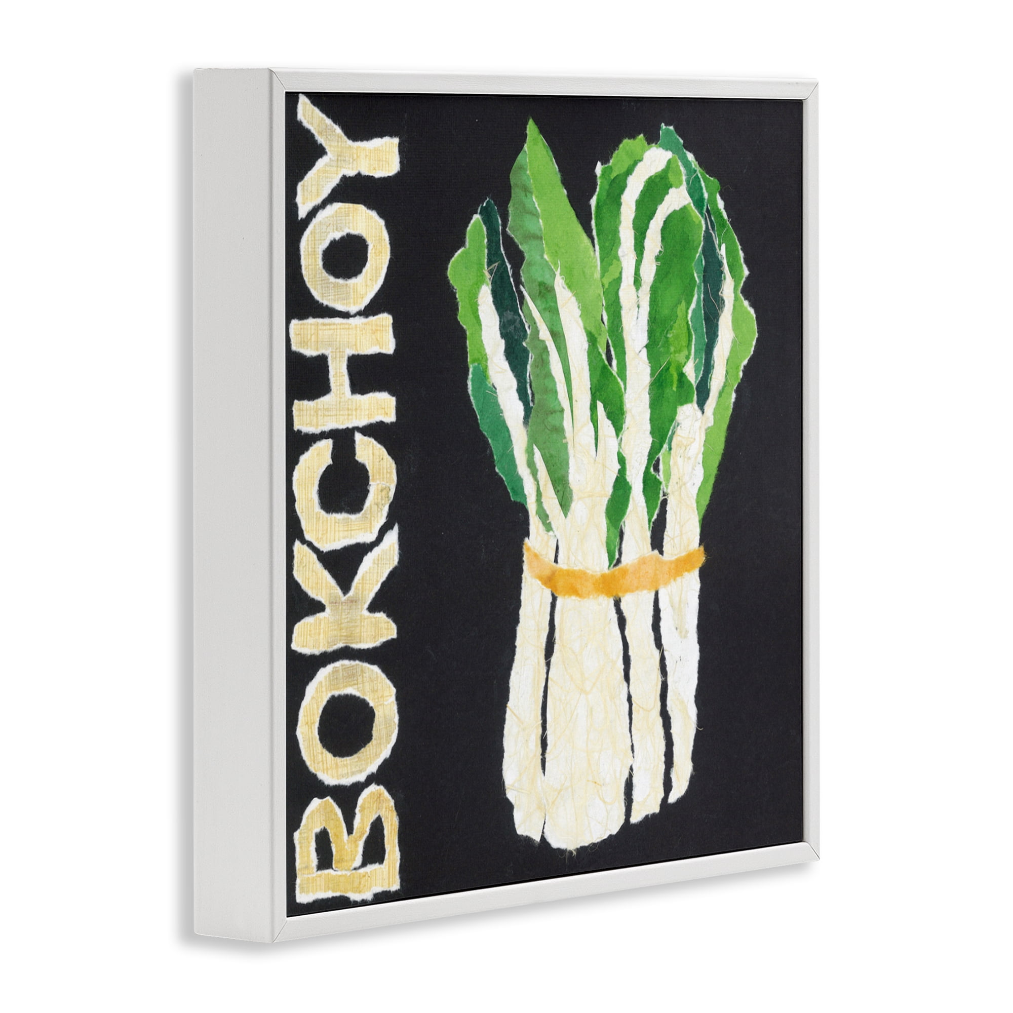 Stupell Industries Bok Choy Leafy Vegetable White Framed Giclee Art, design by Nancy Overton