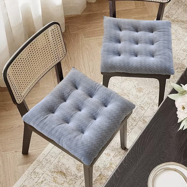 Cojín de asiento acolchado engrosado | Fondo antideslizante | Material de poliéster | Acojilla cálida y blanda | Lavable a máquina | 40x40cm | Encaja en sofá y silla | Café, azul, gris, morado