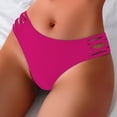 thumbnail image 5 of NOLDARES Women Low Rise Bikini Bottoms - Full Coverage Bathing Suit Bottoms Low Waist Swim Bottoms(Hot Pink,S), 5 of 7
