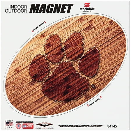 Clemson Magnet - Clemson Tigers 6 x 6 Wood Design Magnet - No Size