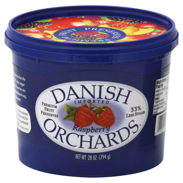 Acme Food Sales Danish Orchards Fruit Preserves, 28 oz