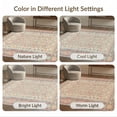 thumbnail image 7 of ODIKA 6'x9' Washable Area Rug Non-Slip, Chair-Friendly, Ivory Tug Vintage Farmhouse Kilim Motifs Distressed Bathroom for Dining Room, Under Table, Office Décor, 7 of 7