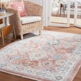 thumbnail image 2 of SAFAVIEH Blair Lailee Traditional Machine Washable Area Rug, 6'7" x 6'7" Round, Rose/Blue, 2 of 8