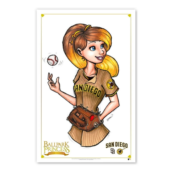 San Diego Padres 11" x 17" Ballpark Princess Poster Print