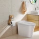 thumbnail image 4 of Portarrollos de papel higiénico de pared con diseño de gatos | Portarrollos de papel higiénico de resina atigrado gris con adorable escultura decorativa de gato | Organizador de baño que ahorra, 4 of 6