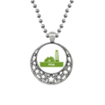 thumbnail image 1 of Collares Colgante retro luna plateada Unbranded Pisa Italia Verde, 1 of 3