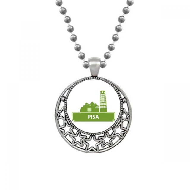 Collares Colgante retro luna plateada Unbranded Pisa Italia Verde