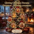 thumbnail image 2 of Glowing Christmas Diorama Ornament - Christmas Ornaments Decorations，Set | Light-Up Mini Holiday Scene with Warm LED Light, Festive Keepsake Gift for Home Christmas Party Decoration, 2 of 8