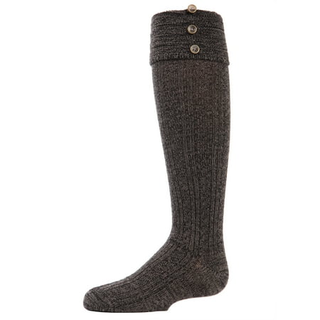 

MeMoi Button Cable Turnover Knee-High Boot Socks - Girls - Female