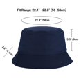 thumbnail image 5 of Unisex Cotton Packable Bucket Hat Sun Hat Plain Colors for Men Women, 5 of 5