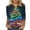 CR9, variant on Darzheoy Christmas Womens Tops Mid-Length 3/4 Sleeve Trendy Fall Winter Casual Printed Sweatshirts Hoodless Pullover Color Block Drop Shoulder Comfortable Blouses