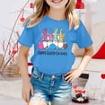 thumbnail image 2 of Girls Easter Mother's Day Bunny Shirt Vintage Loose Fit Yellow Flowers Bunny Easter Story Tshirt Children Easter Tees Outfit Crew Neck Short Sleeve T-Shirt Top, 2 of 5