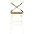 thumbnail image 4 of SAFAVIEH Eleanor X-Back Bistro Rustic Counter Stool with Footrest, Distressed Ivory, 4 of 6