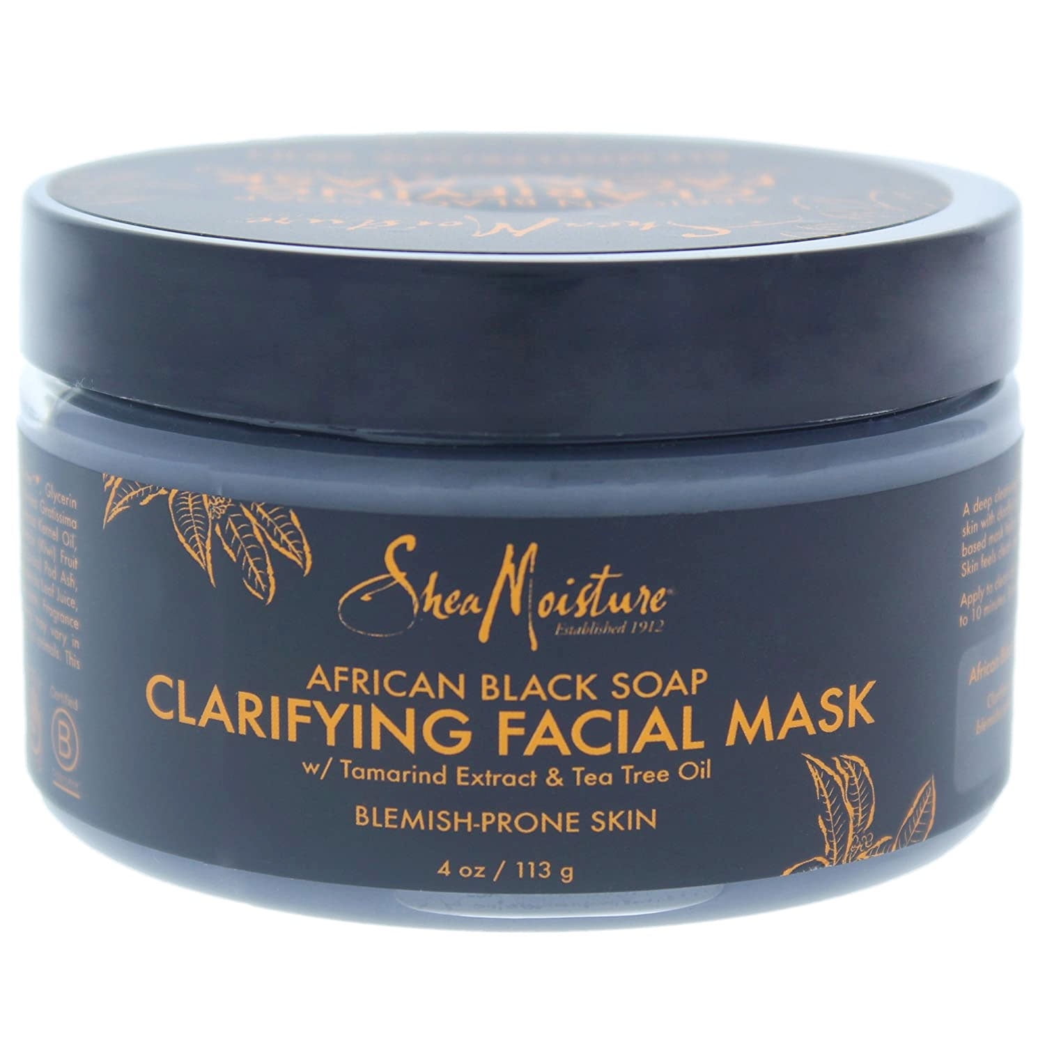 Shea Moisture African Black Soap Problem Skin Facial Mask, 4 Oz