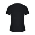 thumbnail image 5 of Aloohaidyvio Tops for Women,Womens Solid Round Neck T-Shirt Hollow Loose Short Sleeve Tops, 5 of 6