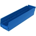 thumbnail image 4 of Akro-Mils Shelf Bins 30128 Plastic Organizer for Tools Craft Supplies, 18"x4"x4", Blue, 12-Pack, 4 of 12