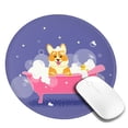 thumbnail image 2 of Disketp Dog Washes In A Pink Bath Small Mouse Pad 7.9x7.9 Inches,Washable Round Mousepad For Office Laptop Computer,Non-Slip Rubber Base Mouse Pads For Wireless Mouse, 2 of 8