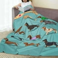 thumbnail image 5 of Dachshund Blanket for Girls Boys Women Gifts for Dachshund Lovers Dachshund Throw Blanket for Kids Adults Ultra Soft Cozy Fleece Blanket for Couch Sofa Couch Living Room Bed Camping Travel 80"x 60", 5 of 6