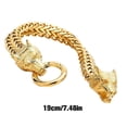 thumbnail image 3 of Sonducket Cadena de eslabones de metal Acero inoxidable a prueba de herrumbre Colgante de muñeca de moda de larga duración Suministros Ropa, zapatos y accesorios Miscelánea Oro 19cm, 3 of 6
