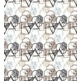 thumbnail image 3 of Abstract Duvet Cover Set, Modern Pattern with Triangles Squares Plygons Circles Grunge Composition, Decorative 3 Piece Bedding Set with 2 Pillow Shams, Queen Size, Grey Black Cocoa, by Ambesonne, 3 of 3