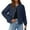 Navy, variant on Enjoytime Womens Jackets Patchwork Loose Sleeve Turndown Collar Casual Outerwear Lightweight Fall Fashion Button Down Coats