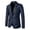 Navy blue, variant on Men's Casual PU Leather Jacket Youth Blazer Fashion Slim Design High Quality Faux Leather Material