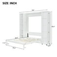 thumbnail image 2 of Harper & Bright Designs Queen Murphy Bed Wall Bed with Storage Bookshelf , Queen Size Cabinet Bed Folding Wall Bed with Shelves for Guest Room Office, White, 2 of 14