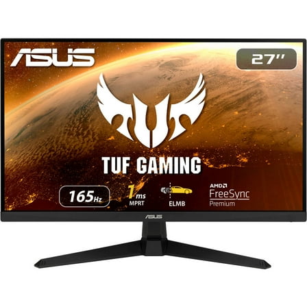 TUF VG277Q1A 27" Full HD LED Gaming LCD Monitor - 16:9 - Black, Black