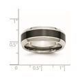 thumbnail image 6 of Chisel Stainless Steel Base with Polished Black Ceramic Center Beveled Band, 6 of 7