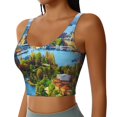 thumbnail image 2 of PAYOHTO Women's Sports Vest Stockholm, Sweden Quick-drying Breathable Lightweight Elastic Exercise Daily Wear Summer Gift, 2 of 7