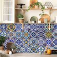 thumbnail image 5 of 24 Pcs Decorative Tile Stickers, Peel and Stick Backsplash, 6"x6" inches Self Adhesive Removable Waterproof for Walls Stickers, Vinyl Stickers for Kitchen Backsplash, Bathroom, Stairs,Stick on Tiles, 5 of 8