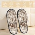 thumbnail image 2 of Fotbe Western Desert Cowboys2 Pantuflas Peludas para Mujer con Estampado, Zapatillas de Peluche, Zapatos de Invierno para Casa, Uso Interior y Exterior-Medium, 2 of 8