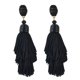 thumbnail image 3 of Arete de y Alecion Pendientes Colgantes Geométricos Elegante Accesorio de Negro, 3 of 7