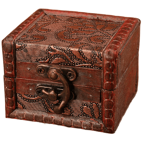 Homena wooden jewelry storage box antique small square organizer for cosmetics