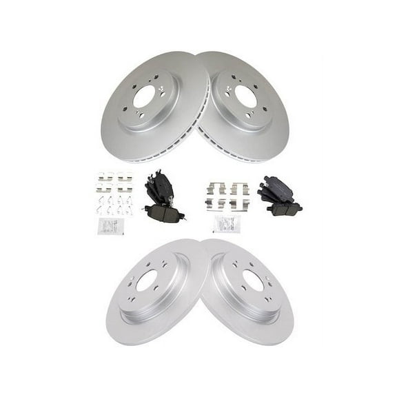 Front and Rear Brake Pad and Rotor Kit - Compatible with 2017 - 2020 Honda CR-V 2018 2019