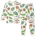 thumbnail image 2 of Beach Coconut Pattern Cotton Pajamas 2 Piece Set Sleepwear Soft and Comfortable Homewear Nightwear, 2 of 7