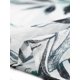 thumbnail image 5 of Tops transparentes con estampado de hojas ligeras y mangas 3/4 con cuello de punto para mujer Verde L, 5 of 6