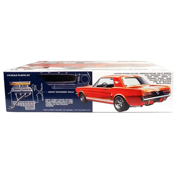 Skill 3 Model Kit 1964 1/2 Ford Mustang Coupe 60th Anniversary 1/16 Scale Model by AMT