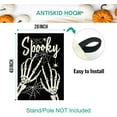thumbnail image 4 of Halloween House Flag Spooky 28 x 40 Inch Double Sided Flags Burlap Skeleton Hands with Spider Webs and Cobwebs Flags For Outside Holiday Seasonal Yard Outdoor Decoration, 4 of 5
