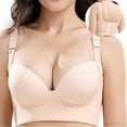 thumbnail image 3 of Akiihool Everyday Bras One Smooth U Underwire Bra, Full Coverage Bra, Smoothing T Shirt Bra, Max Support Underwire with Bounce Control (Beige,48), 3 of 5