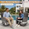thumbnail image 6 of XIZZI 9-Piece Patio Furniture Set Outdoor Furniture with Fire Pit and 4 Swivel Chairs, High-Back All-Weather Rattan Wicker Outdoor Conversation Set with Solar Light Coffee Table Black, 6 of 10
