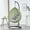 Green, variant on SUDICA Outdoor Hanging Rattan Egg Chair with Stand, Light Brown Wicker Swing Chair with Soft Cushion for Balcony or Garden