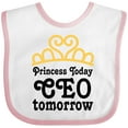 thumbnail image 3 of Inktastic Princess Today Future Ceo Tomorrow Girls Baby Bib, 3 of 4
