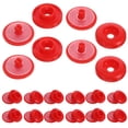 thumbnail image 1 of OULII 100 Ensembles Boutons-Pression pour Vêtements Boutons en Plastique Rouges Utiles pour un Usage Quotidien, 1 of 6
