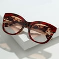 thumbnail image 7 of 4 Pairs of Women Anti-blue Light Red Tortoiseshell Bifocal Reading Glasses 2.5 Tinted Brown Oversized Square Readers +2.50 strength, 7 of 7