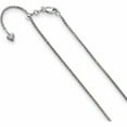 thumbnail image 1 of 14K White Gold 1.3 mm Adjustable Diamond-cut Wheat Chain, 1 of 5