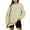 Beige, variant on Tumotour Pullover Sweatshirts For Women Crew Neck Long Sleeve Pullover Top Casual Oversized Solid Color Sweatshirts Fashion 2024 Fall