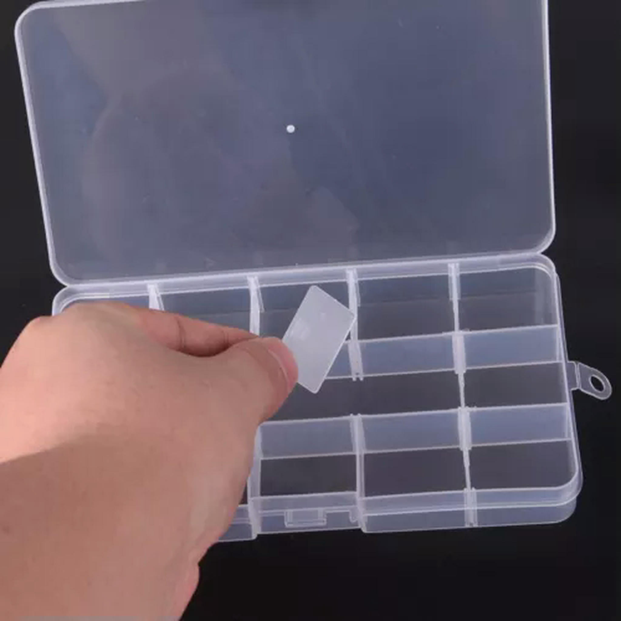 U8MO 8/10/15/24/36 Removable Compartment Organizer Container Bead Storage Plastic Box-5# 24 Grids