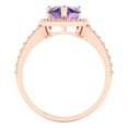 thumbnail image 4 of Halo Engagement Ring for Women - 2.36ct Simulated Alexandrite in 14K Rose Gold Promise Ring, 4 of 6